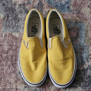 VANS yellow slipons